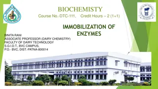 Immobilization of Enzymes in Biochemistry