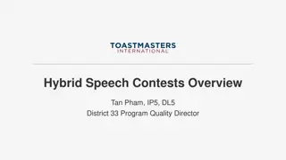 Guidelines and Setup for Hybrid Speech Contests