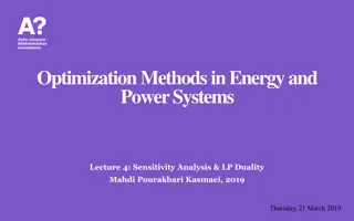 Sensitivity Analysis and LP Duality in Optimization Methods