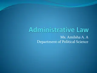 Administrative Law: Definitions and Perspectives