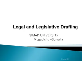 Legislative Drafting in Somali Federal Parliament