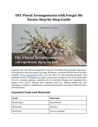 DIY Floral Arrangements with Forget Me Knots_ Step-by-Step Guide