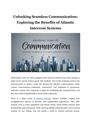 Unlocking Seamless Communication_ Exploring the Benefits of Atlantic Intercom Systems