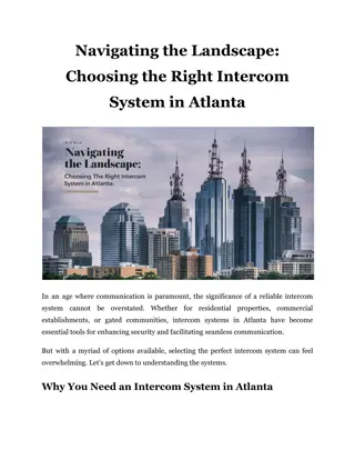 Navigating the Landscape_ Choosing the Right Intercom System in Atlanta