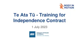 Te Ata T. Training for Independence Contract - Service Details