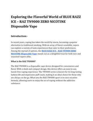 BLUE RAZZ ICE – RAZ TN9000 ZERO NICOTINE