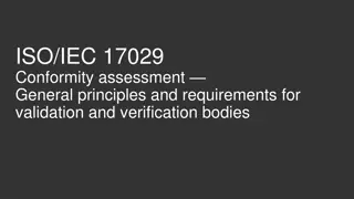 Validation and Verification in Conformity Assessment