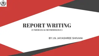 Legal Report Writing Methods