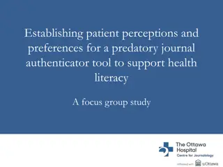 Patient Perceptions on Journal Authenticator Tool for Health Literacy