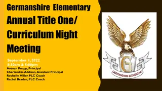 Germanshire Elementary Annual Title One/Curriculum Night Meeting