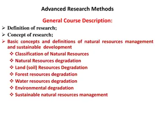 Advanced Research Methods in Natural Resources Management and Sustainable Development