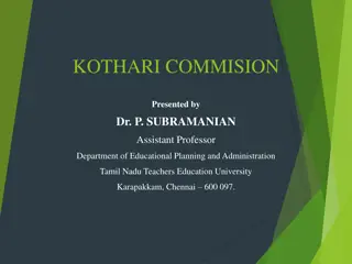 Overview of Kothari Commission's Educational Recommendations