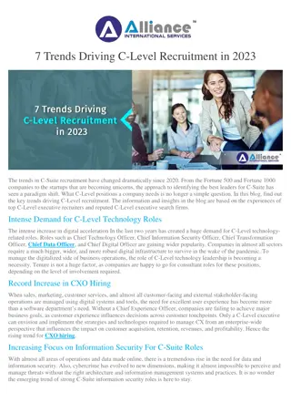 7 Trends Driving C-Level Recruitment in 2023