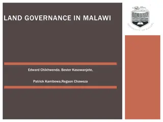 Land Governance in Malawi: Challenges and Progress