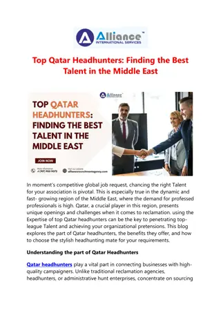 Top Qatar Headhunters: Finding the Best Talent in the Middle East