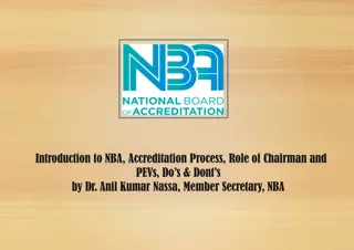 NBA Accreditation Process & Role of Chairman by Dr. Anil Kumar Nassa