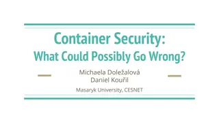 Container Security: What Could Possibly Go Wrong?