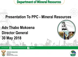 Presentation on Mineral Resources by Adv. Thabo Mokoena - PPC