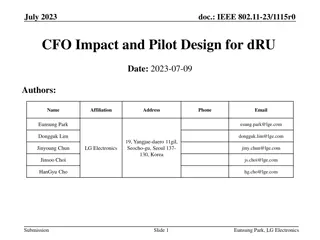 IEEE 802.11-23/1115r0: Pilot Design Comparison for dRU Performance