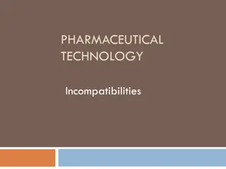 Pharmaceutical Technology Incompatibilities