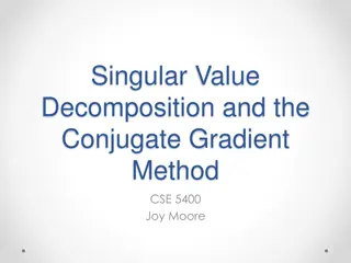 Singular Value Decomposition and the Conjugate Gradient Method