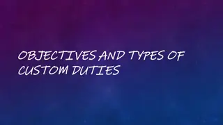 Objectives and Types of Custom Duties