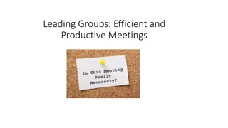 Efficient and Productive Meeting Strategies