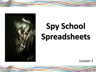 Introduction to Spy School Spreadsheets Lesson