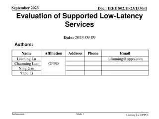 Evaluation of Low-Latency Services in IEEE 802.11-23/1530r1