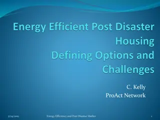 Energy Efficiency and Post-Disaster Shelter Innovations