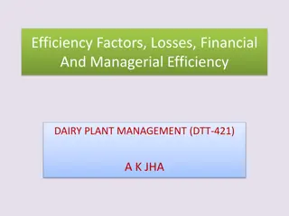 Dairy Plant Efficiency Management Insights