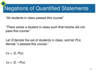 Negations in Quantified and Conditional Statements