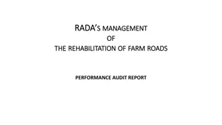 Analysis of RADA's Farm Roads Management and Rehabilitation Performance