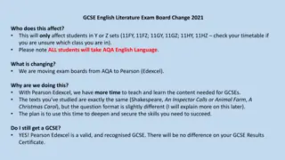 Changes in GCSE English Literature Exam Board - Important Information for Students