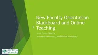 Effective Strategies for New Faculty Orientation in Blackboard and Online Teaching