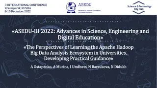 Perspectives on Learning Apache Hadoop for Big Data Analysis in Universities