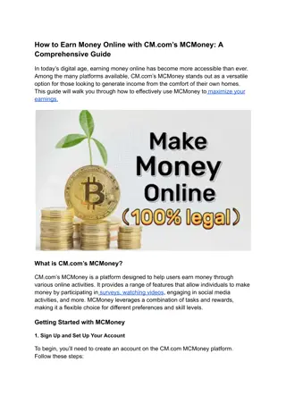 How to Earn Money Online with CM.com’s MCMoney_ A Comprehensive Guide