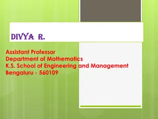 Assistant Professor Divya R. - Complex Analysis and Probability Course Overview