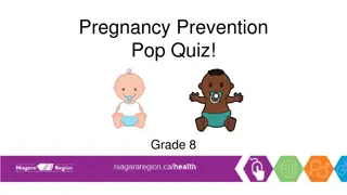 Comprehensive Pregnancy Prevention Pop Quiz for 8th Graders