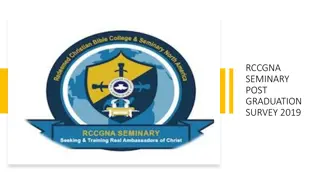 RCCGNA Seminary Post-Graduation Survey 2019 Insights