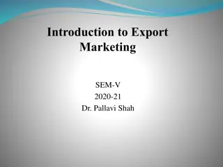 Learn Export Marketing: Concepts, Frameworks, and Incentives