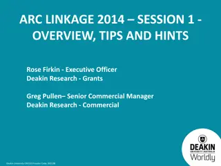 ARC Linkage 2014 Session: Tips and Insights