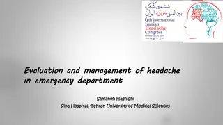 Evaluation and Management of Headache in the Emergency Department