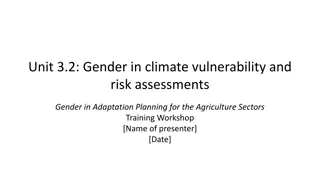 Gender Considerations in Climate Vulnerability and Risk Assessments for Agriculture