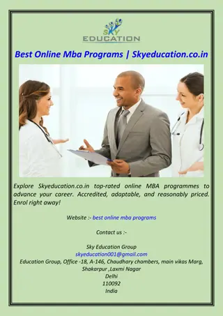 Explore Skyeducation.co.in top-rated online MBA programmes to advance your caree