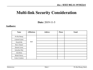 IEEE 802.11-19/1822r4 Multi-link Security Consideration