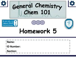 General Chemistry Chem 101 Homework Review