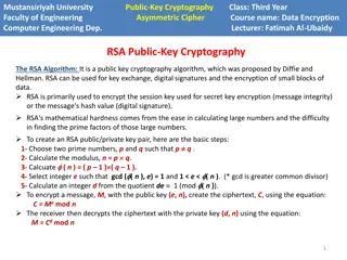 RSA Algorithm in Public-Key Cryptography