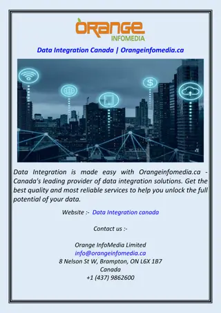 Data Integration is made easy with Orangeinfomedia.ca - Canada's leading