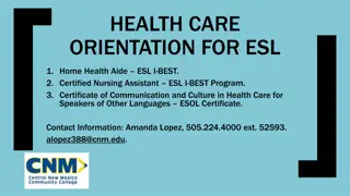 Health Care Orientation for ESL Students at Central New Mexico Community College